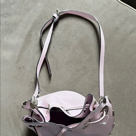 Zara Light Pink Mini Bucket Bag - Picture 5 of 10